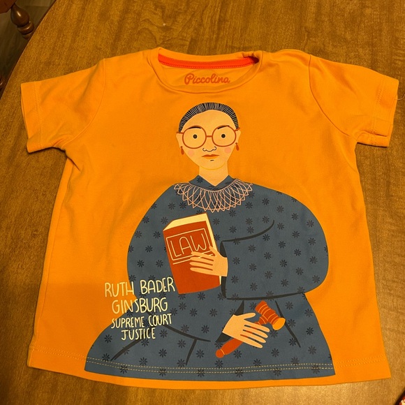 Girl’s Supreme Court Judge Yellow Ruth Bader Ginsburg 4T T-shirt - Picture 1 of 2